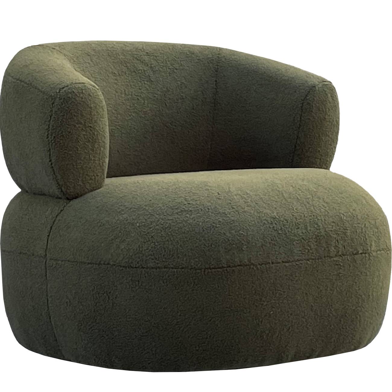 Libra Interiors Luna Occasional Chair in Boucle Hunter Green